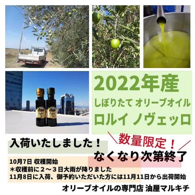 2022年産 ロルイ オリーブオイル ノヴェッロ 入荷 数量限定
